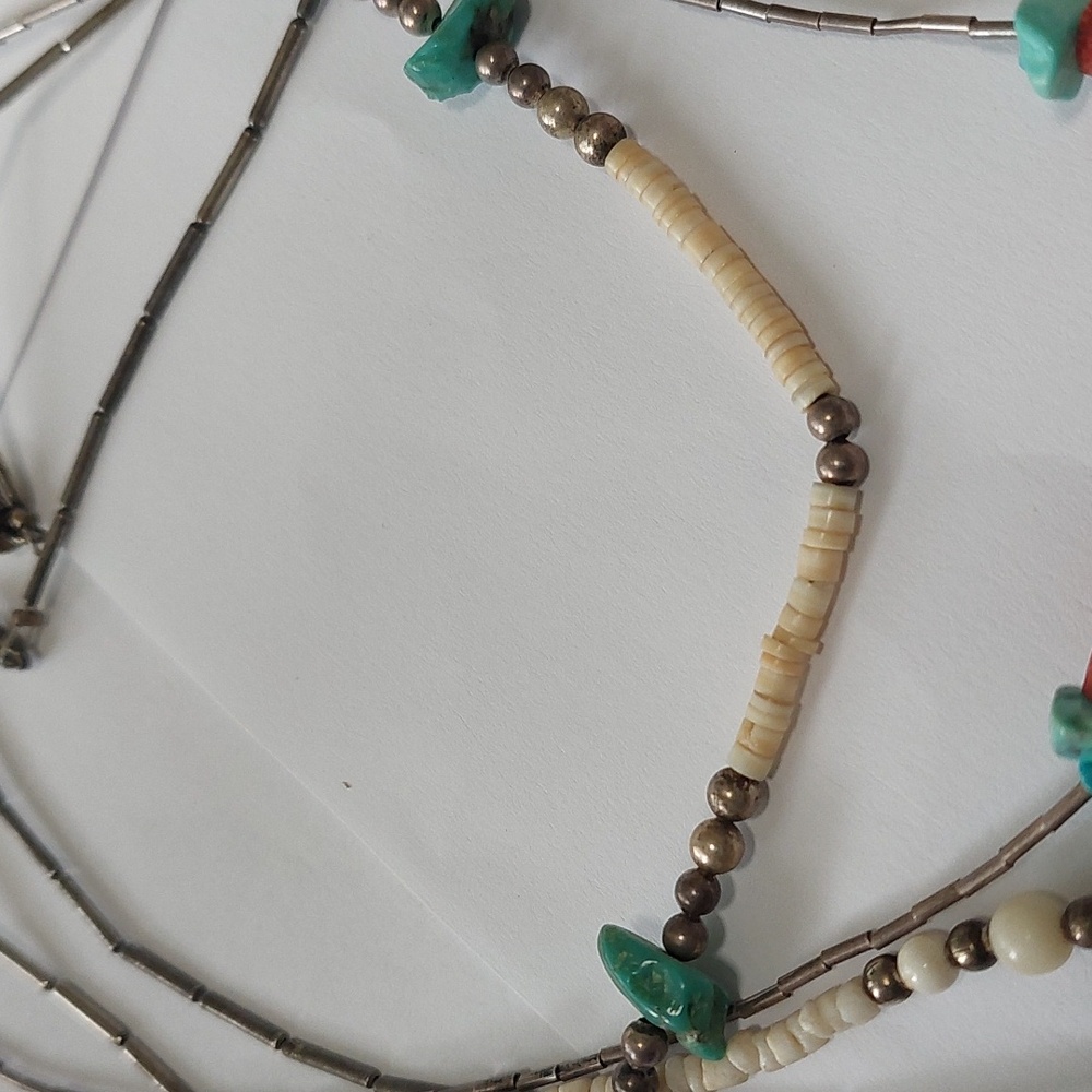 Vintage Liquid Silver Necklaces .4 Lot - Picture 3 of 8